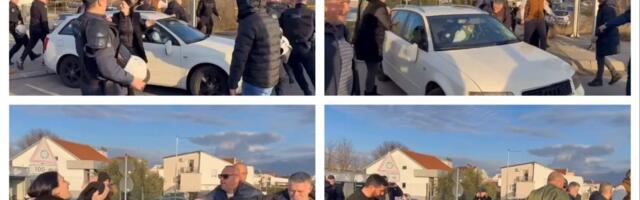 (VIDEO) Umalo pala krv! Ozbiljne tenzije u Podgorici - težak incident tokom blokade magistrale