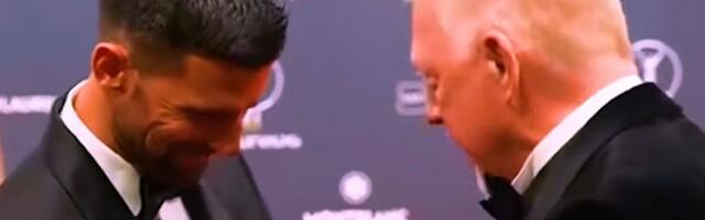 Beker davao intervju, a onda je video Đokovića,počeo da se smeje i prekinuo sve