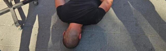 POGLEDAJTE SLIKU HAPŠENJA NIKOLEPETROVIĆA (25) UHAPŠENOG ZBOG UBISTVA IVANA MILAČIĆA Leži na zemlji, sa lisicama na rukama