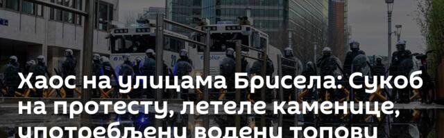 Хаос на улицама Брисела: Сукоб на протесту, летеле каменице, употребљени водени топови /видео/