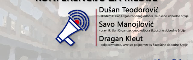 Konferencija Skupštine slobodne Srbije 10. agvusta na platou Filozofskog fakulteta