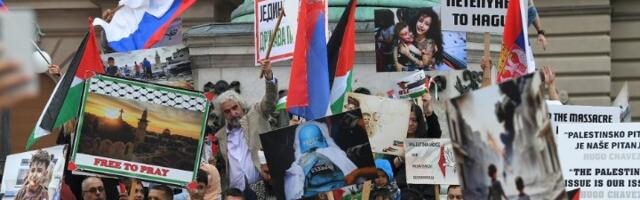Skup podrške Palestini u Beogradu (FOTO i VIDEO)