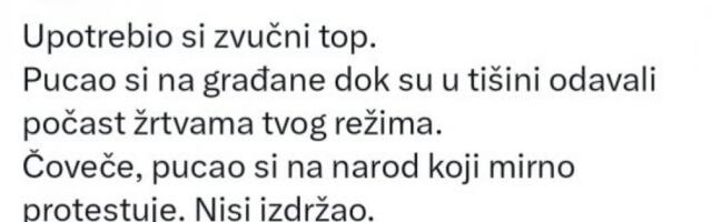PONOŠ PODELIO LAŽNU VEST: Tvrdi da je policija koristila zvučni top, MUP demantovao neistine