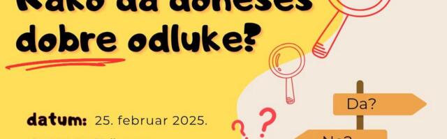 Radionica o donošenju odluka za mlade u Vranju, prijave u toku