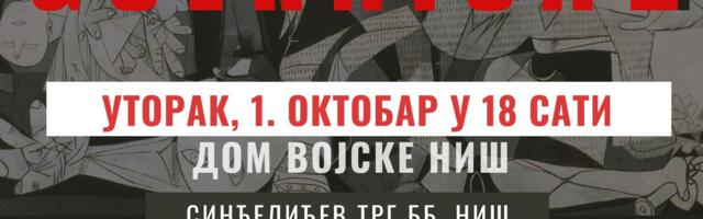 Projekcija filma o posledicama bombardovanja 1999. godine – “Gernika 2” u Nišu