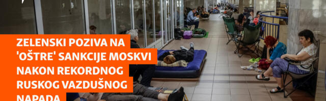 Zelenski poziva na 'oštre' sankcije Moskvi nakon rekordnog ruskog vazdušnog napada