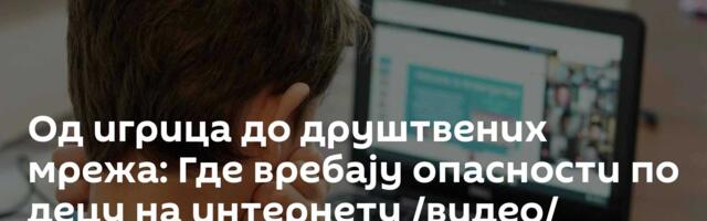 Од игрица до друштвених мрежа: Где вребају опасности по децу на интернету /видео/