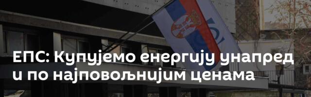 ЕПС: Купујемо енергију унапред и по најповољнијим ценама