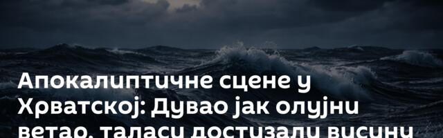 Апокалиптичне сцене у Хрватској: Дувао јак олујни ветар, таласи достизали висину до осам метара