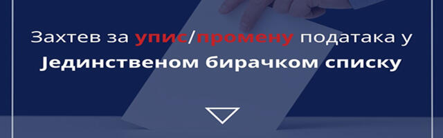 Poziv građanima da provere da li su upisani u jedinstveni birački spisak