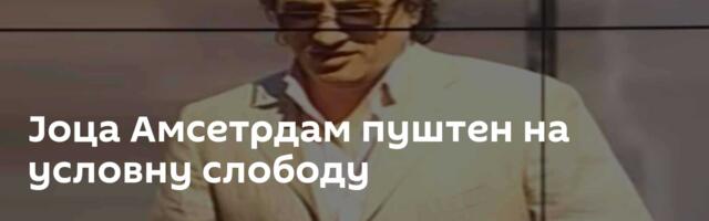 Јоца Амсетрдам пуштен на условну слободу