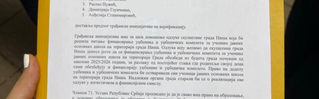 "Kreni-promeni" traži da Grad Niš finansira udžbenike za sve osnovce