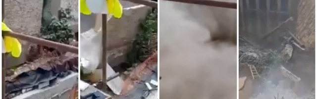 STRAŠNO Trenutak kada se zgrada na Vračaru urušila (VIDEO)