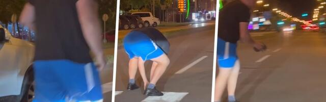 Neverovatan prizor u Novom Sadu: Šta radi momak nasred ulice? Pogledajte malo bolje, u pitanju je divna stvar