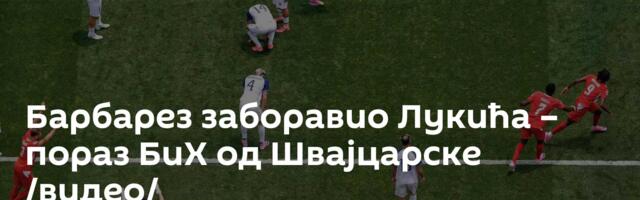 Барбарез заборавио Лукића – пораз БиХ од Швајцарске /видео/