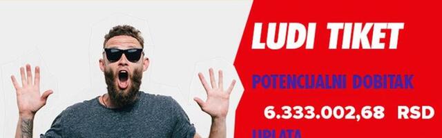 LUDI TIKET (-), četvrtak, 6.333.002 dinara: Olvejz redi da uprska stvar