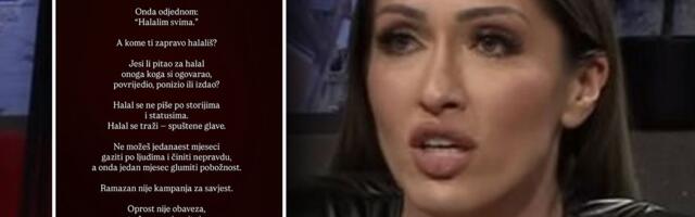 "Ramazan nije kampanja za savest" Oštra poruka Hane Hadžiavdagić: "11 meseci gaziš po ljudima, pa glumiš..."