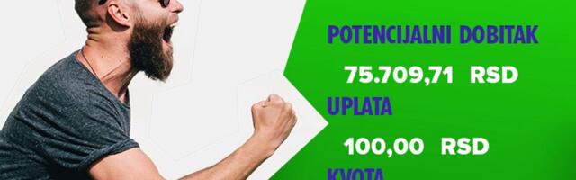 LUDI TIKET, subota, 75.709 dinara: Majstorija na Dušanovcu!