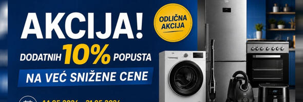 Bela tehnika po još povoljnijim cenama: Dodatnih 10% popusta na već snižene BEKO uređaje
