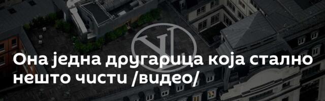 Она једна другарица која стално нешто чисти /видео/