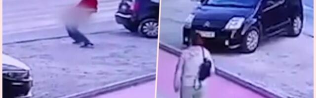 SKANDALOZNA SCENA U NOVOM SADU: Blokader stao nasred ulice, izvadio polni organ i hvatao se za međunožje (VIDEO)