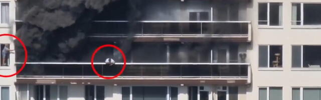 NOVI DETALJI STRAVIČNOG POŽARA U DESETOSPRATNICI! Ima mrtvih i povređenih, čovek u panici beži preko balkona od vatrene stihije, strašan snimak (VIDEO)