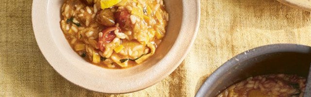 Rižoto sa paradajzom i žutim tikvicama – vegan friendly