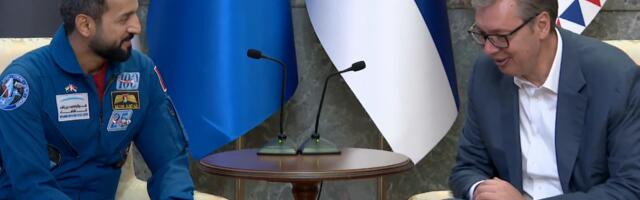 "NEMOGUĆE JE MOGUĆE" PREDSEDNIK VUČIĆ S MINISTROM OMLADINE UAE: Srdačan susret s prvim arapskim astronautom: Za mene je to naučna fantastika!