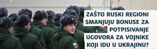 Zašto ruski regioni smanjuju bonuse za ugovore vojnicima koji idu u Ukrajinu?