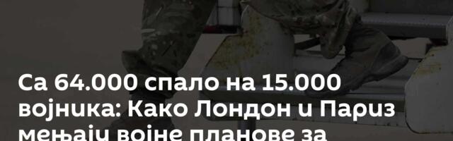 Са 64.000 спало на 15.000 војника: Како Лондон и Париз мењају војне планове за Украјину
