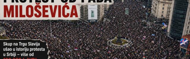 Arhiv javnih skupova: Drugi najveći protest od pada Miloševića