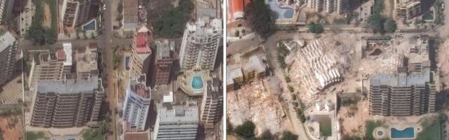 JEZIVI SNIMC IZ VAZDUHA Razaranje velikih razmera, spasioci traže preživele pomoću mobilnih
