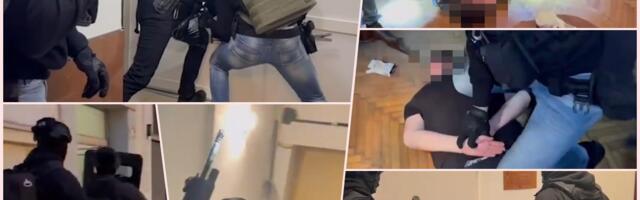 POGLEDAJTE KAKO SU SPECIJALCI UHAPSILI DEVETOČLANU KRIMI-GRUPU: Upali u stanove u Beogradu i Subotici, poobarali osumnjičene na pod i vezali ih (video)