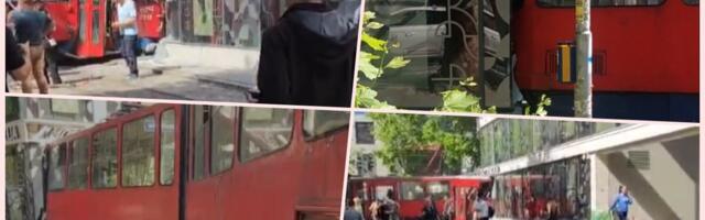 KURIR NA LICU MESTA, PRVI SNIMCI! TRAMVAJ SE ZAKUCAO U ZGRADU U CENTRU BEOGRADA: Iskočio iz šina, teška nesreća u ulici Cara Dušana na Dorćolu (FOTO/VIDEO)