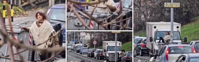 BIZARNA scena u Učiteljskom naselju: Žena uskakala u kontejnere i izabacivala smeće (VIDEO)