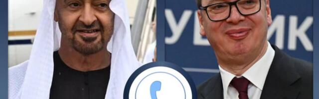 "O SITUACIJI NA BLISKOM ISTOKU I POSLEDICAMA PO MIR" Predsednik Vučić razgovarao sa šeikom Mohamedom bin Zajedom i čestitao mu rođendan