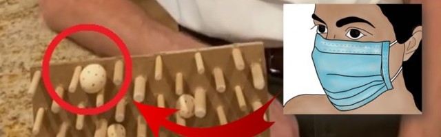 (VIDEO) NAUČNIK SLIKOVITO OBJASNIO: Upotrebio rekvizite da prikaže masku i čestice virusa! Zamislite da je ova loptica KORONA