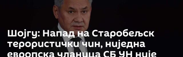 Шојгу: Напад на Старобељск терористички чин, ниједна европска чланица СБ УН није реаговала