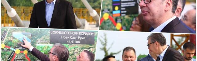 "ZA DVE I PO GODINE ZAVRŠAVAMO CEO FRUŠKOGORSKI KORIDOR" Vučić obilazi radove na mostu preko Dunava kod Petrovaradina: Moralo je makar za godinu brže! (FOTO)