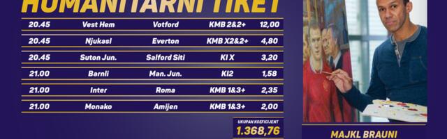 Humanitarni tiket u podne: Majkl Brauni tipuje za Koš za sreću