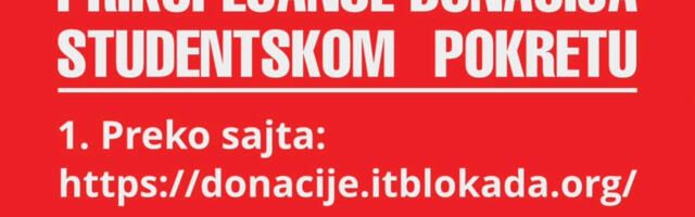 Prikupljanje donacija studentskom pokretu u Kragujevcu