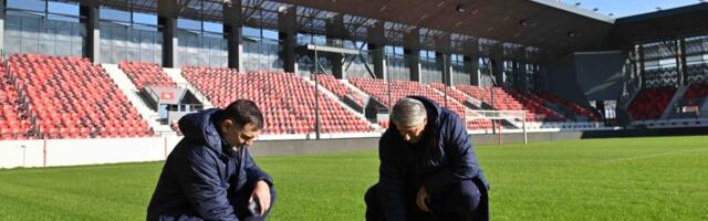 Radujko i Stojanović obišli stadion u Leskovcu, kažu da je teren u znatno boljem stanju