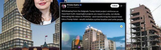 EVO ŠTA SU NAM BLOKADERI URADILI! Vjosin muž poziva da se Tramp hotel gradi u Prištini: Albanci bi mogli da profitiraju od štete koju su blokaderi naneli Srbiji