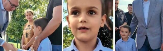 OVAKO JE MALI LUKA DOČEKAO PREDSEDNIKA SRBIJE: "Stalno sam pitao kada će Aleksandar Vučić!" (VIDEO)
