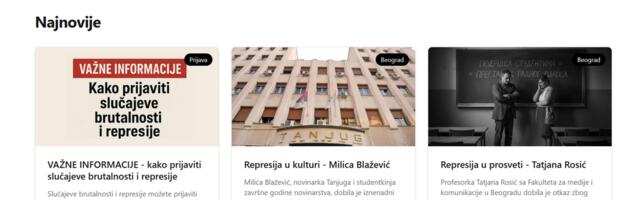 Sajt sa bazom podataka nasilja nad građanima „Za dan posle“ pušten u rad