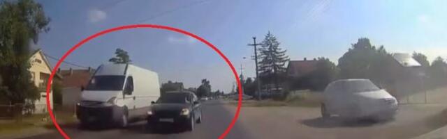 Bezobzirna vožnja: Preko pune direktno u vozilo (VIDEO)