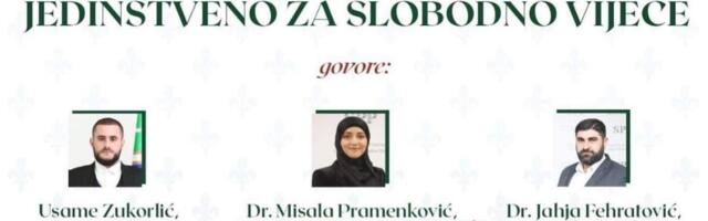 Večeras u Novom Pazaru tribina JEDINSTVENO ZA SLOBODNO VIJEĆE
