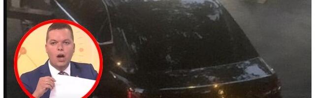 BAHATO Državni sekretar Dabić blokirao trotoar (FOTO)