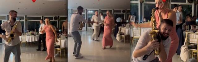 Jokićeva žena ne da da joj pokvare raspoloženje: Vesela na svadbi (VIDEO)