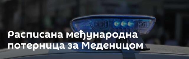 Расписана међународна потерница за Меденицом